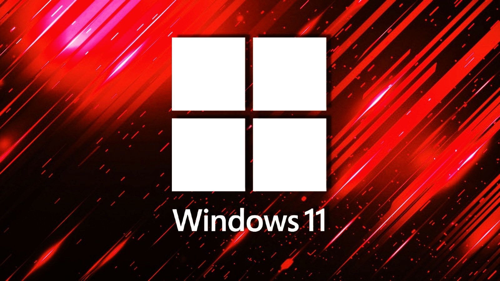 Windows 11 red background