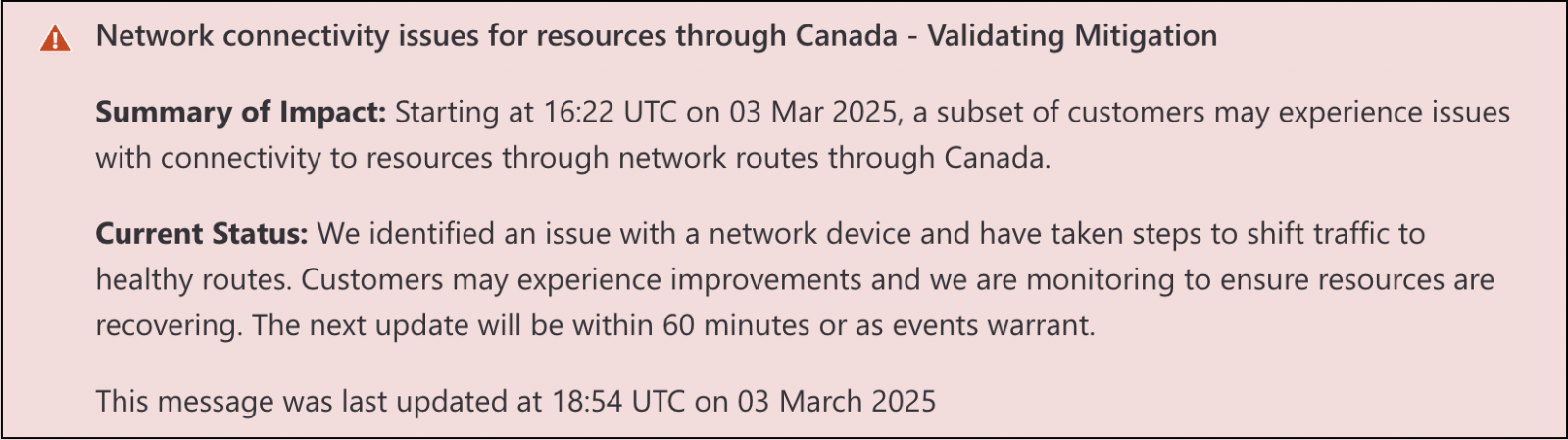 Microsoft 365 outage affecting Canada